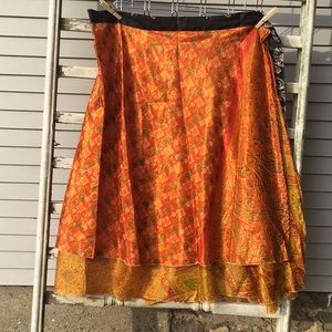 Magic wrap skirt, maxi skirt, boho skirt, one size